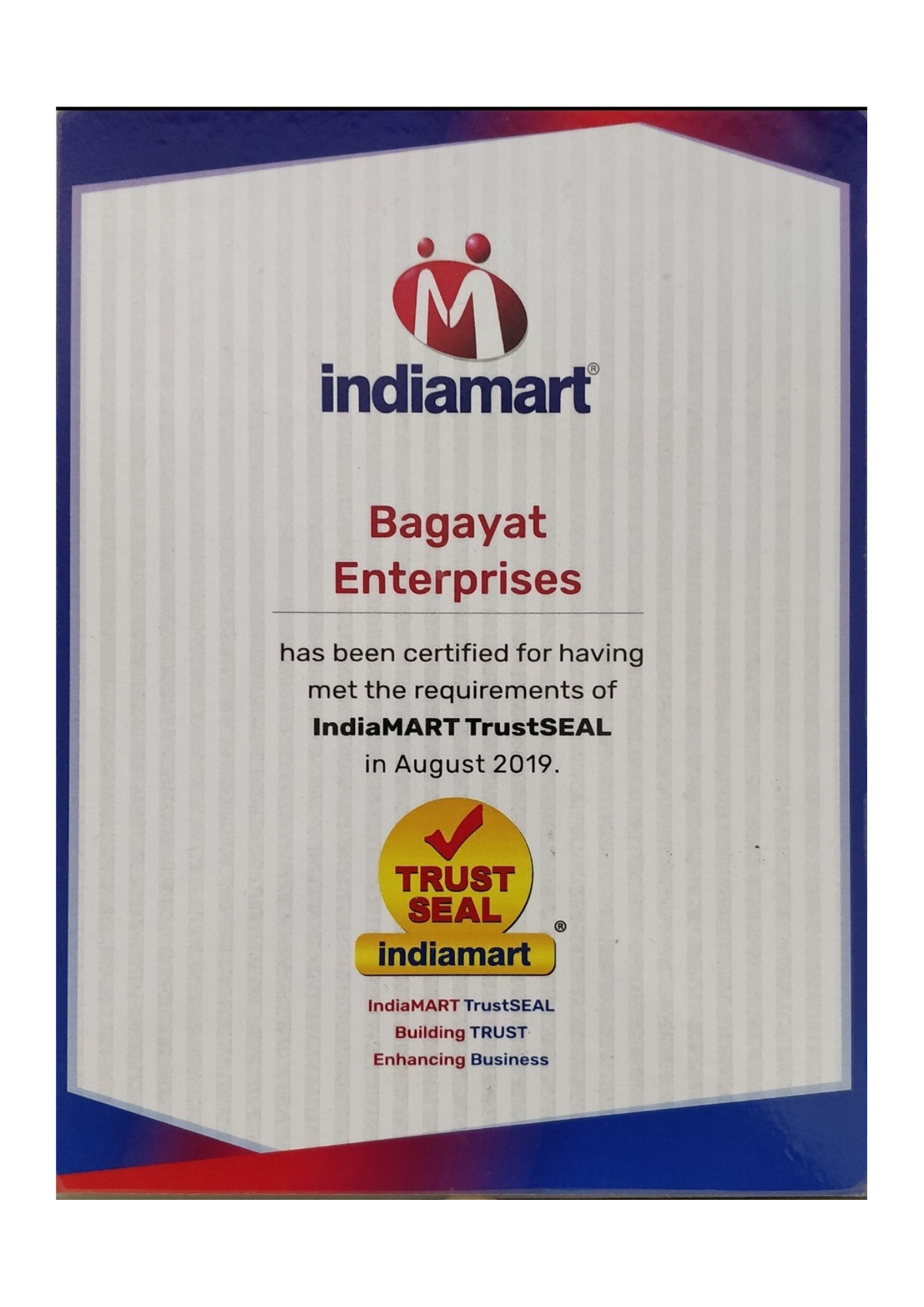 India Mart Trusted Supplier